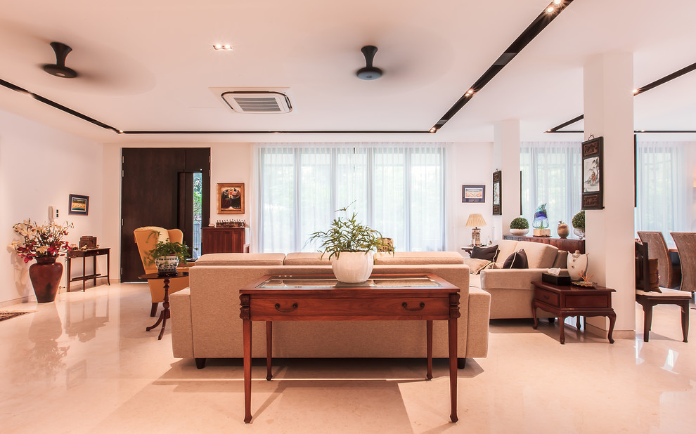 Family room - contemporary family room idea in Singapore