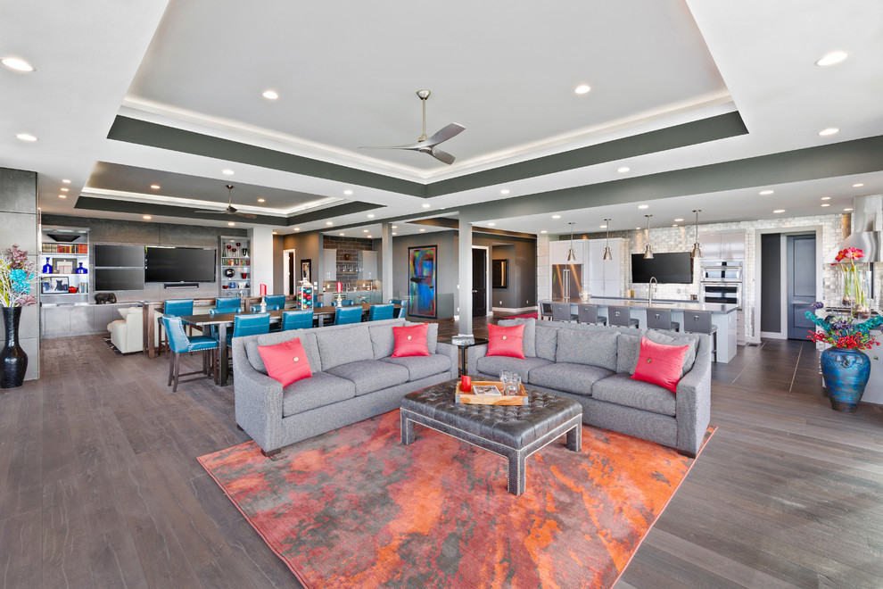 A Custom Contemporary One Story Home In Madeira, Ohio Contemporary Family Room Cincinnati