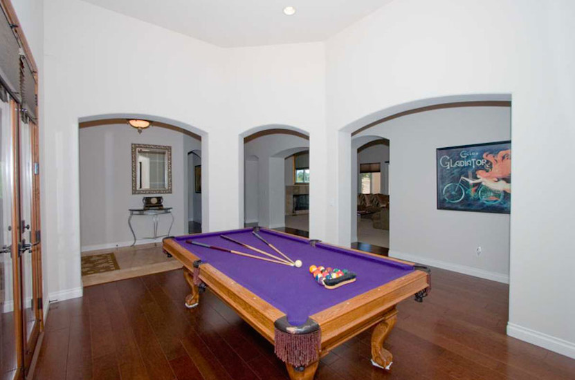 Example of a game room design in San Diego