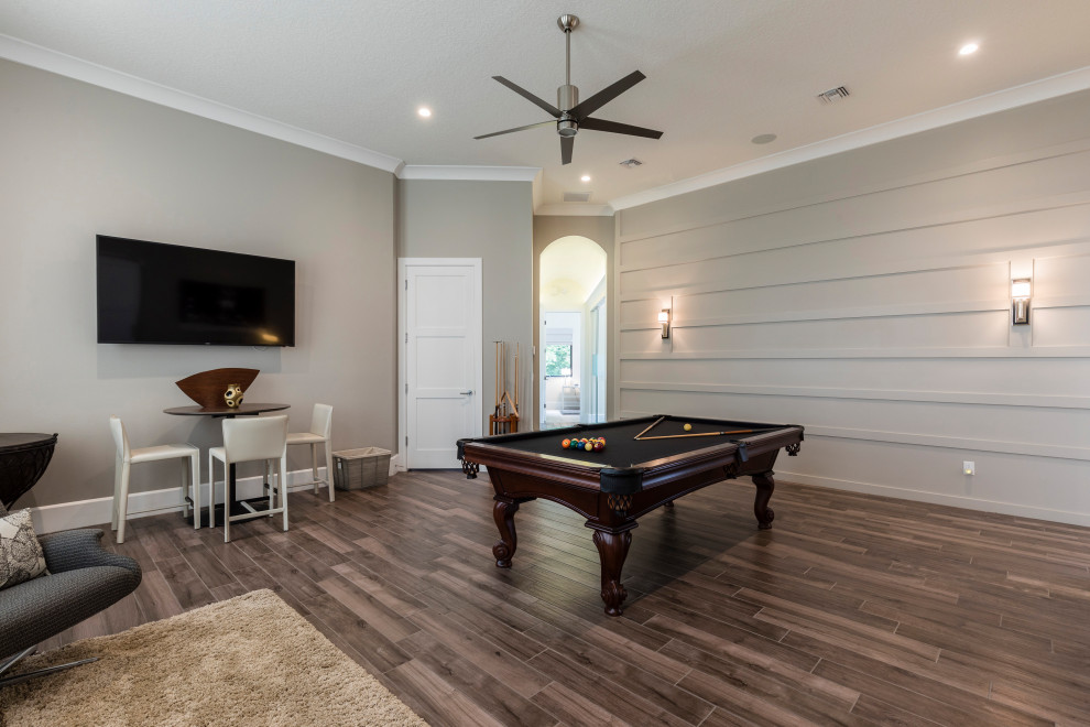 Adult Game Room Modern Family Room Orlando by Landmark Custom