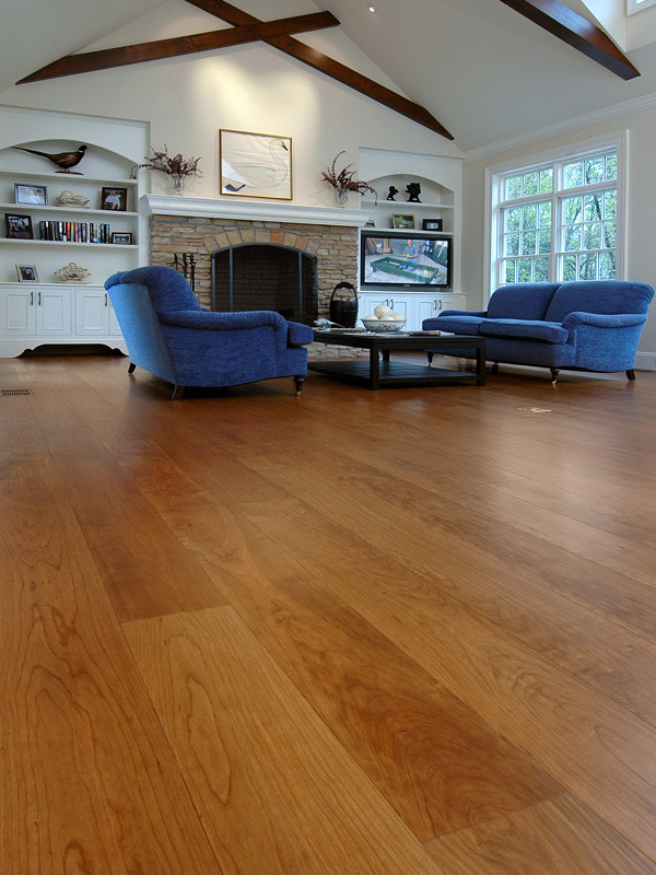 American Cherry Wide Plank Clásico Sala de estar Nueva York de