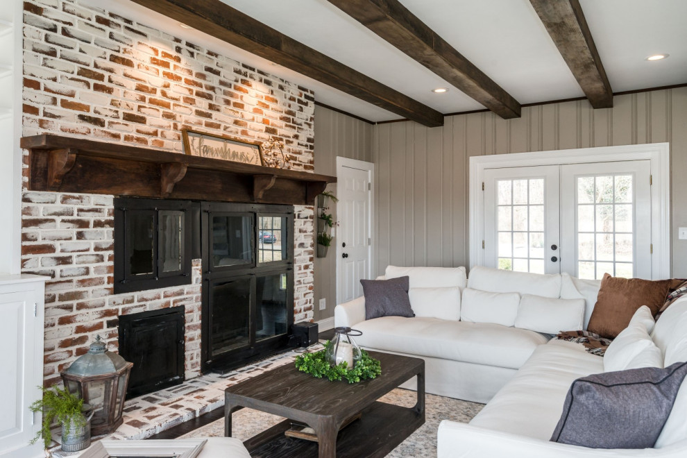 Inspiration for a country family room remodel in Other