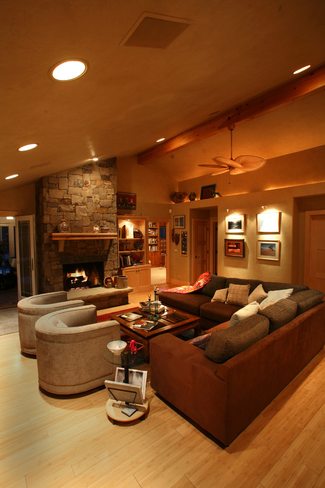 Example of a trendy family room design in Other