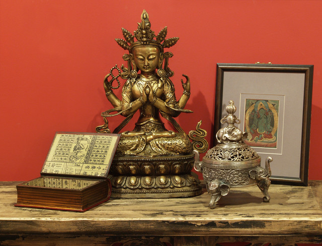 Asian Bronze and Tibetan Decor - Asian - Family Room - Chicago - by China  Furniture and Arts | Houzz