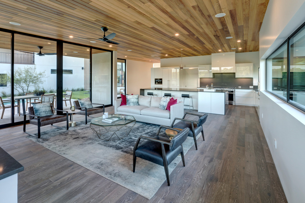 Austin, Texas Modern Home-Alaska White Oak - Modern - Games Room ...