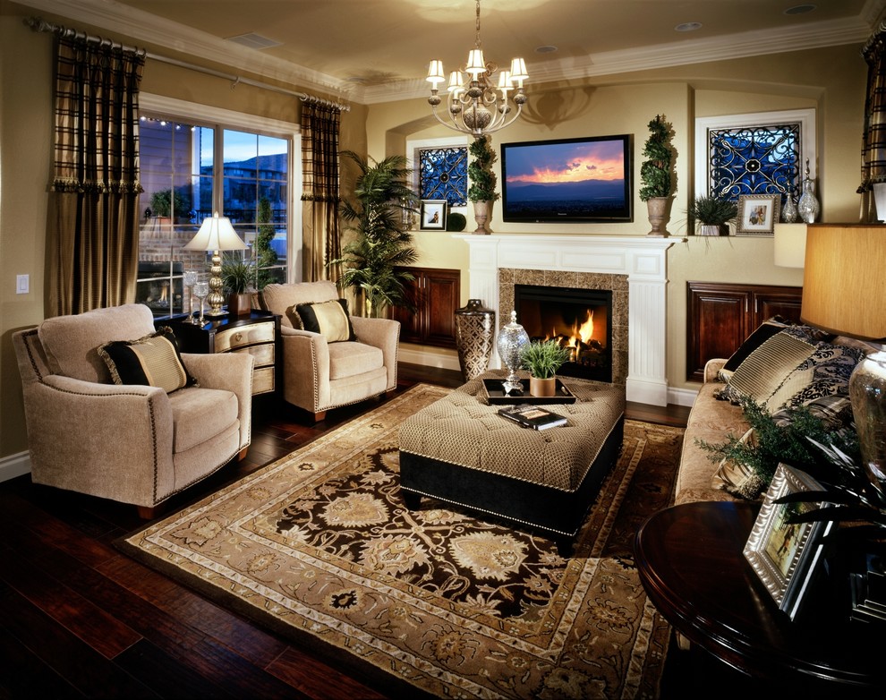 Family room - traditional family room idea in Denver