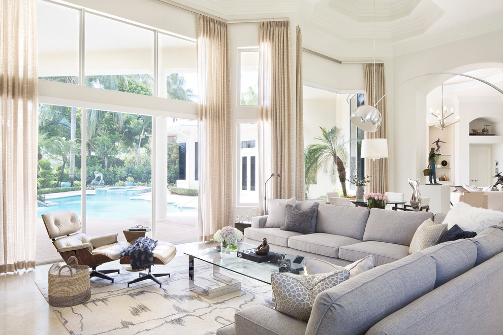 BallenIsles Transitional Family Room Miami by Krista + Home Houzz