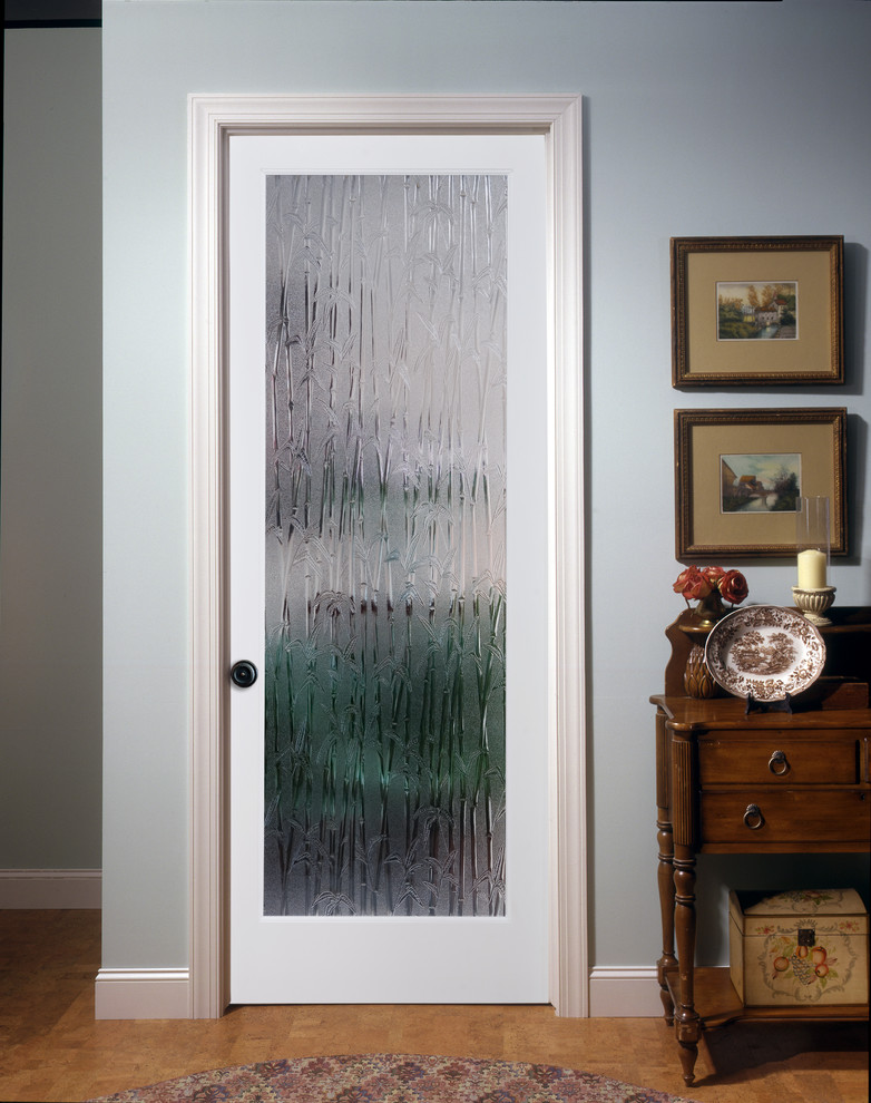 Bamboo Decorative Glass Interior Door Eclectic Family Room Orange County By Homestory Doors Of Orange County Houzz
