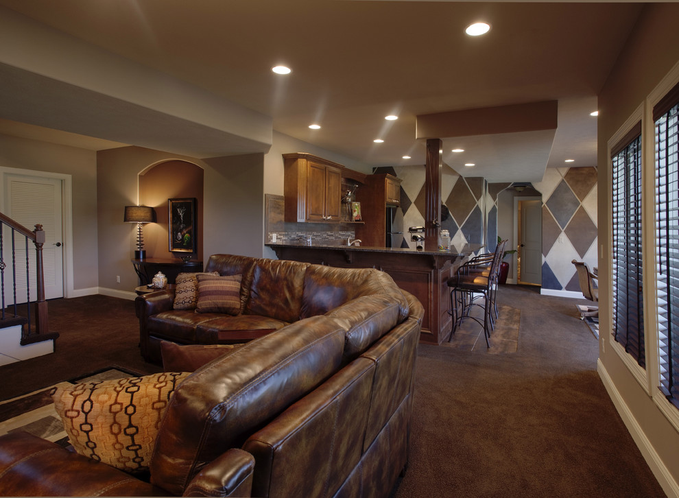 This is an example of a modern games room in Omaha.