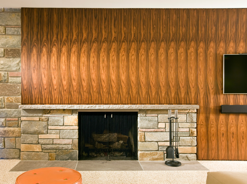 Example of a 1950s family room design in DC Metro