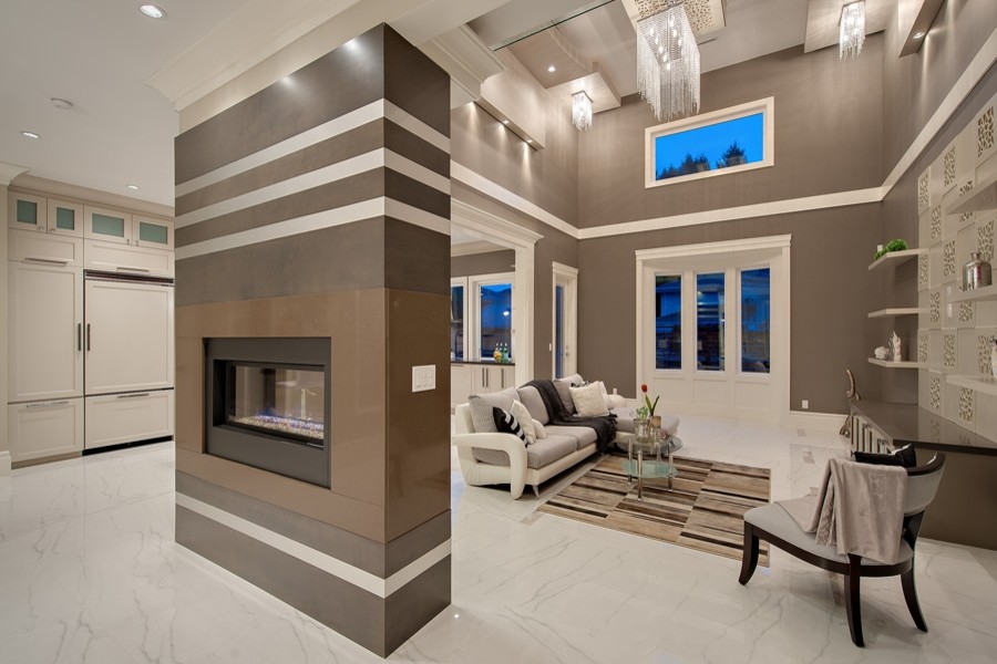 Inspiration for a contemporary family room remodel in Vancouver