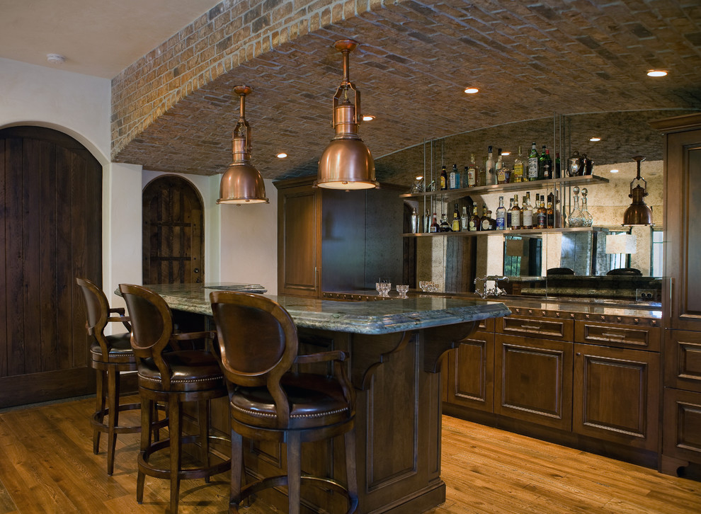 Inspiration for a timeless home bar remodel in Minneapolis