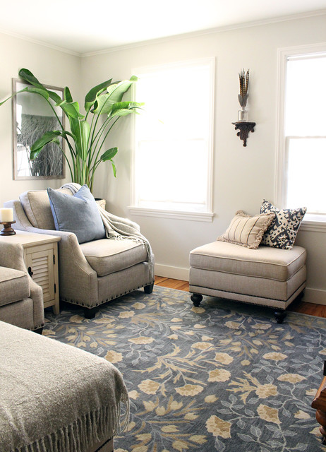 Bellina Chair and Lamour Ottoman Coastal Games Room New York