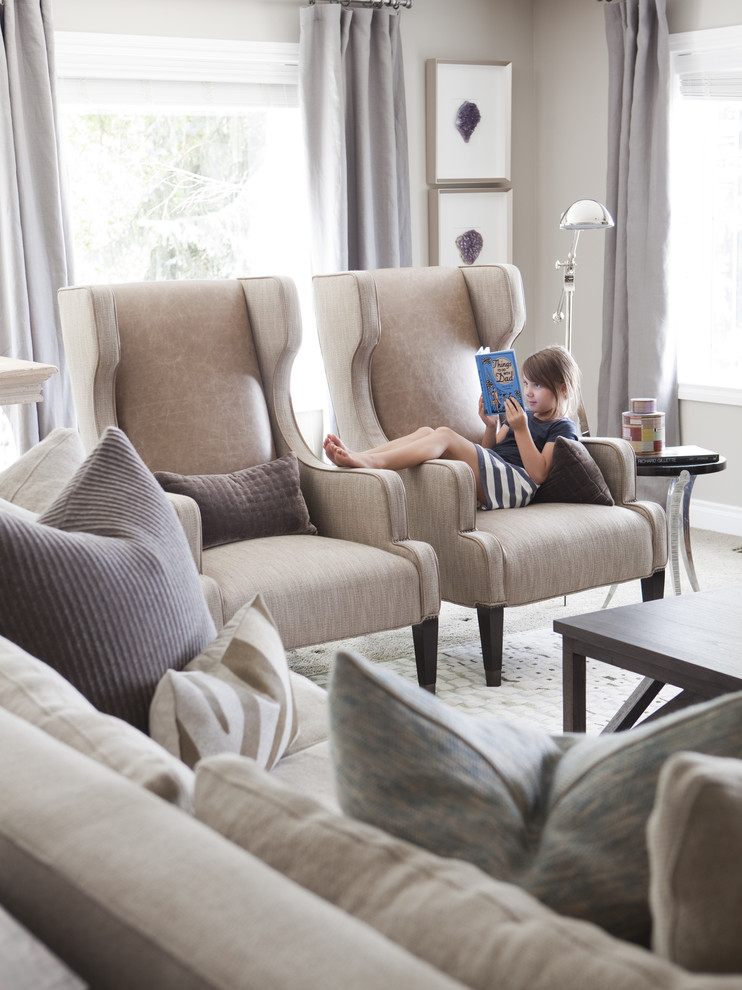 Family room - transitional family room idea in Salt Lake City