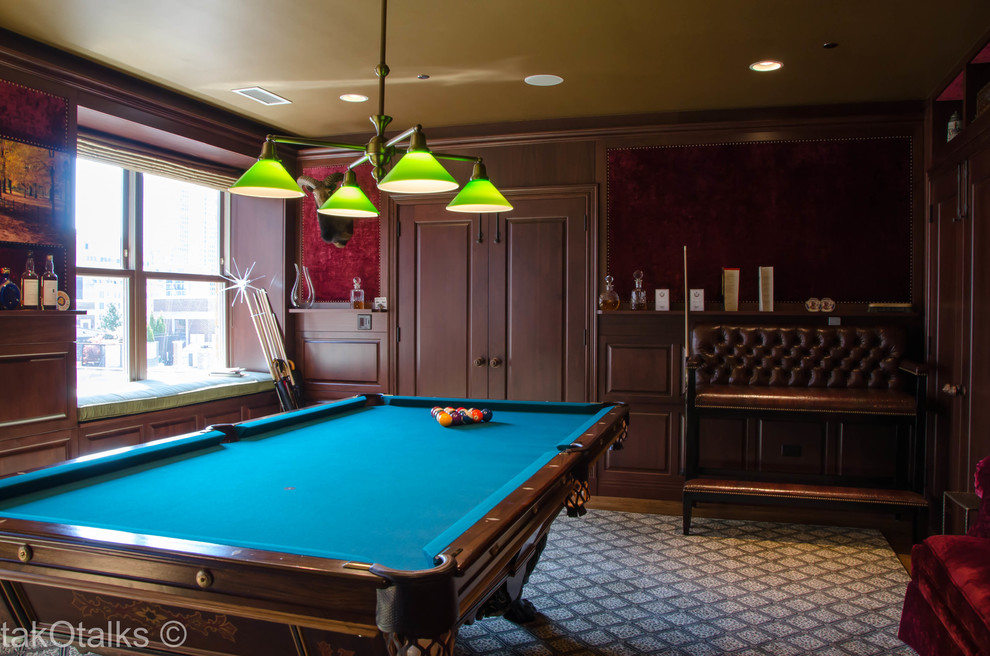 Billiard Room Traditional Family Room Chicago by Modern