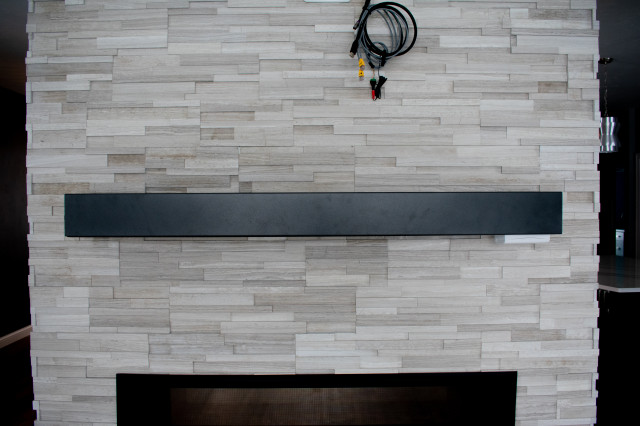 Black Metal Fireplace Mantel - Modern - Games Room - Other - by Nathan  Potratz Custom Carpentry | Houzz IE