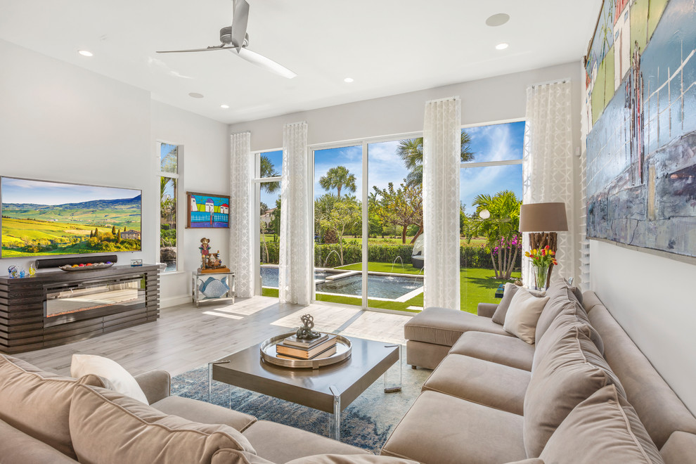 Boca Raton Intracoastal Residential Design Classique Chic Salle de