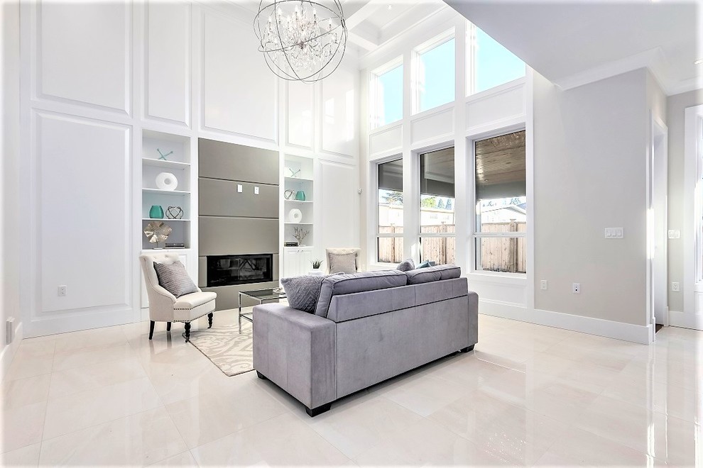 Modernes Wohnzimmer in Vancouver