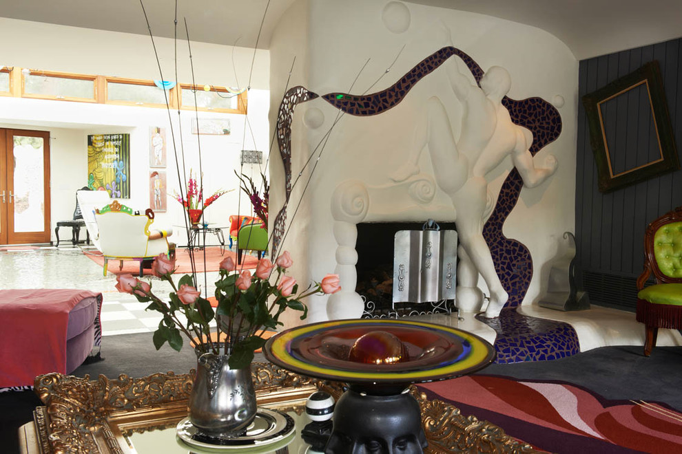 Inspiration for a bohemian games room in Los Angeles.