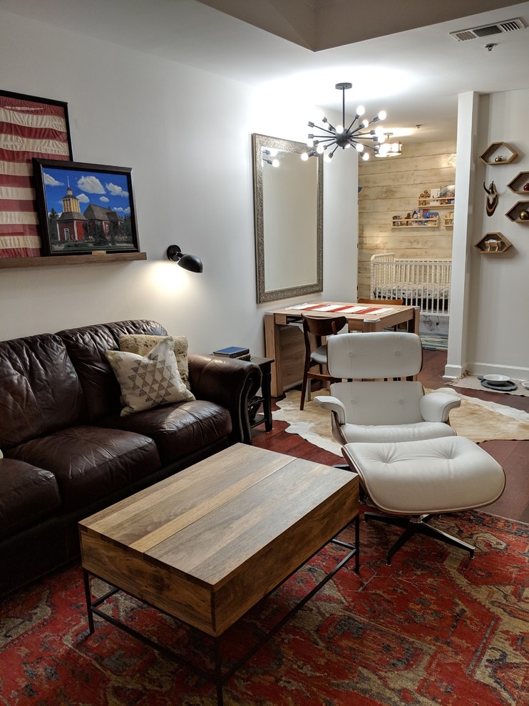 Small danish family room photo in Atlanta