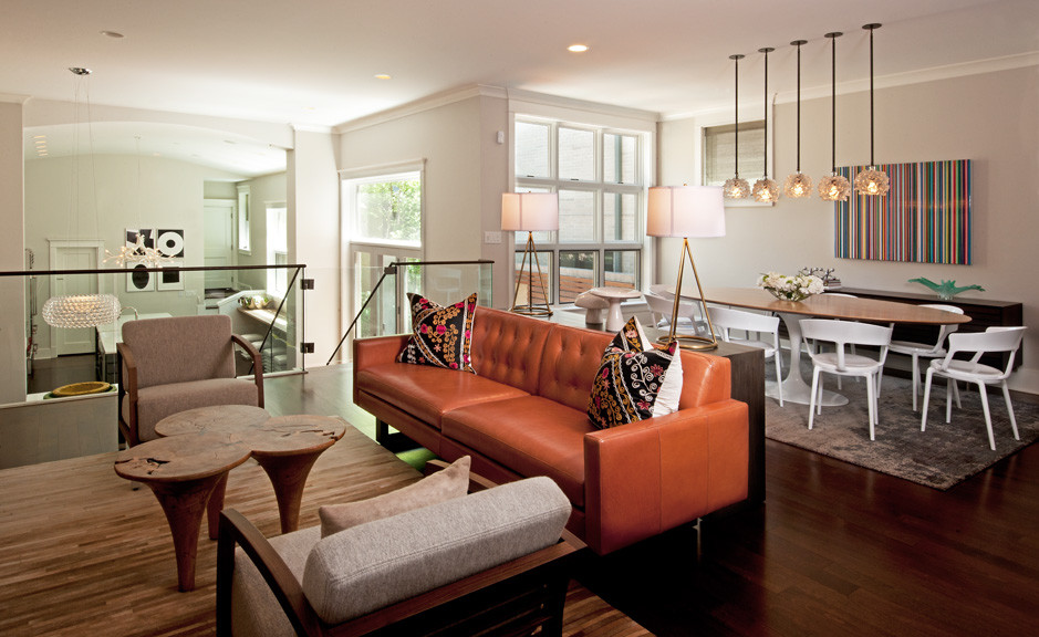 Inspiration for an eclectic family room remodel in Chicago