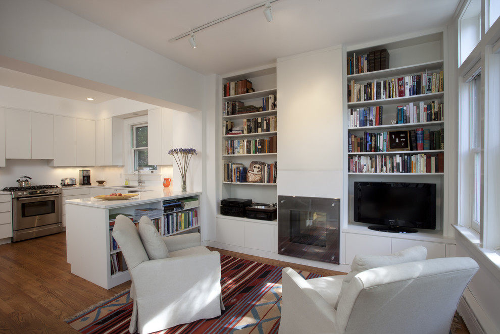 This is an example of a contemporary games room in DC Metro with a reading nook.