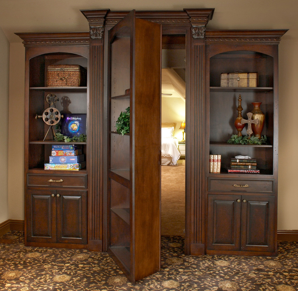 Cabinet Hidden Door - Traditional - Family Room - Dallas - by EURO