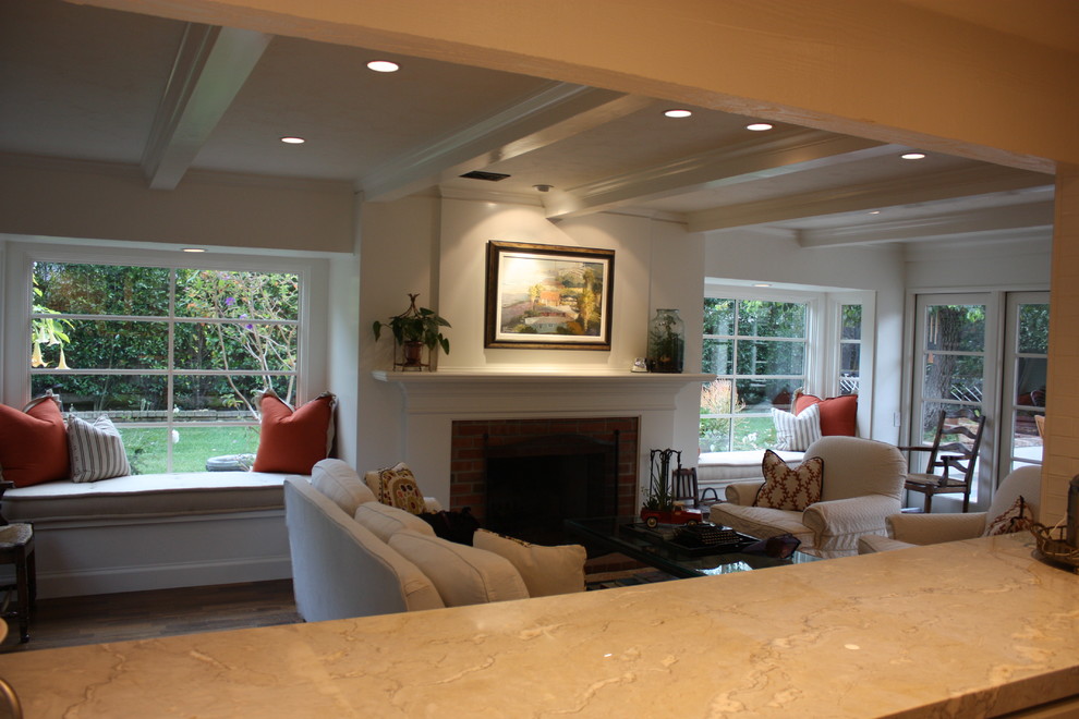 Transitional family room photo in Orange County