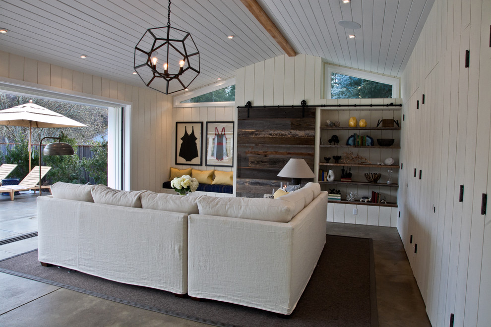 California Rancher and Pool House - Industrial - Family Room - San ...