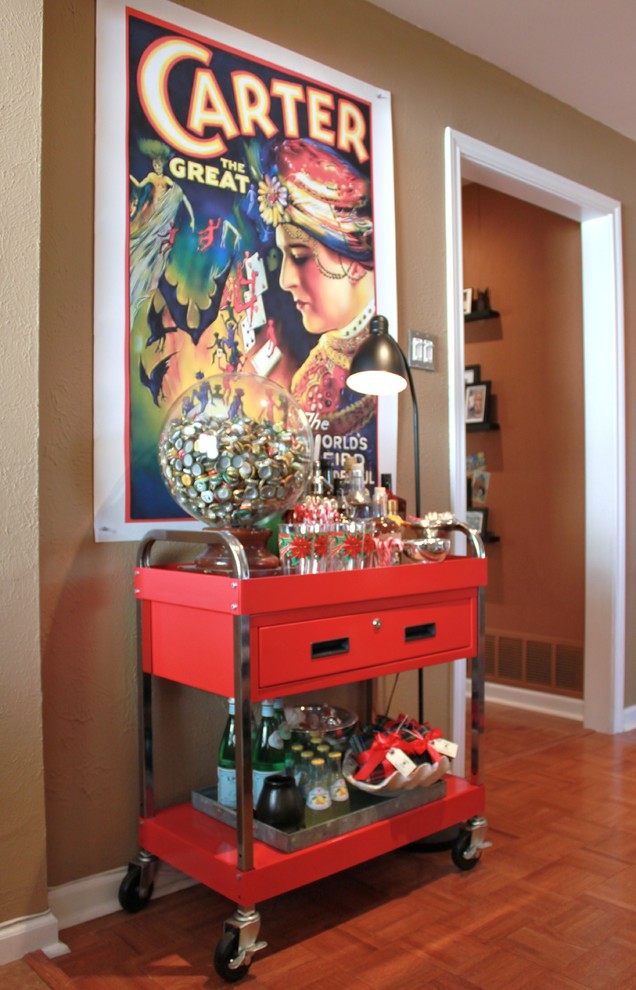 This is an example of a bohemian games room in Dallas.