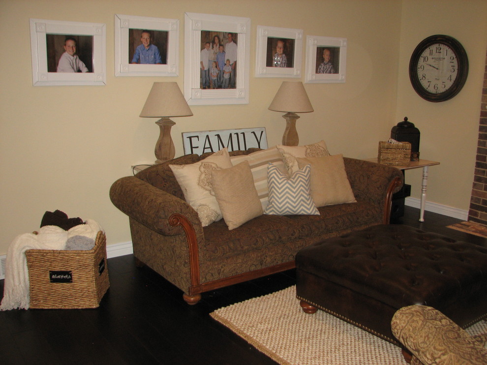 Elegant family room photo in Salt Lake City