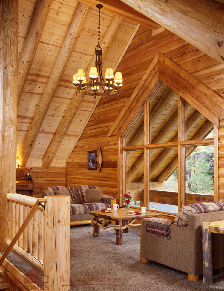 Foto di un soggiorno stile rurale stile loft con moquette