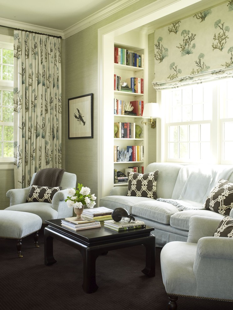 Inspiration for a timeless family room remodel in New York