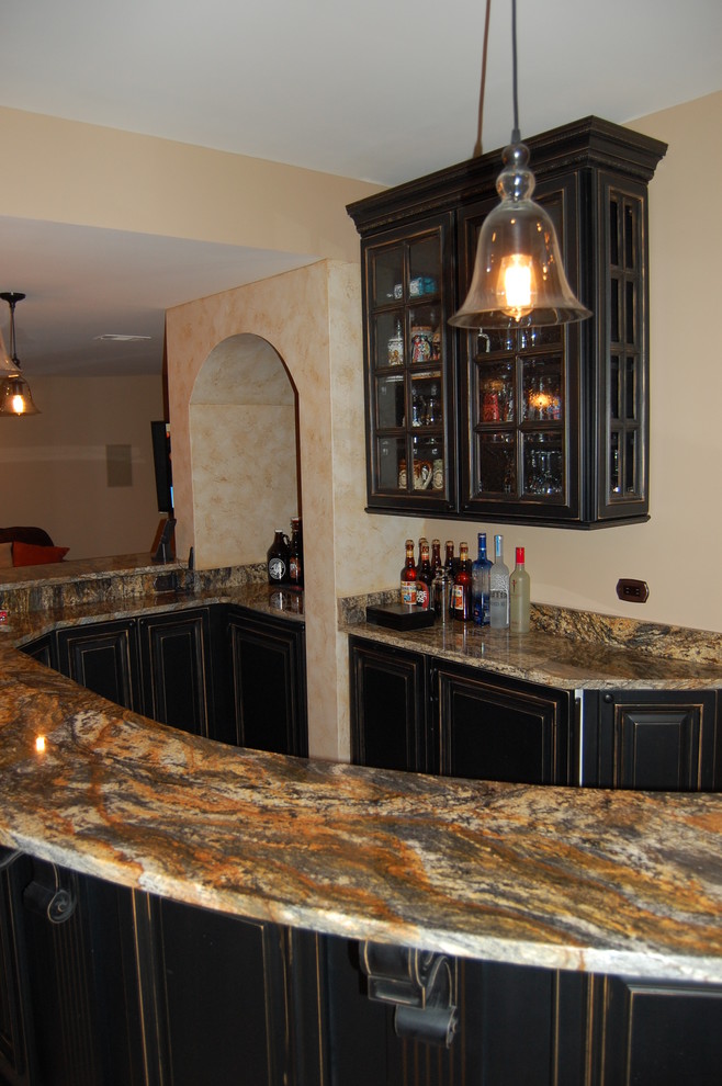 Curved Basement BarThe next Level Traditional Home Bar Philadelphia by TRS Designs, Inc