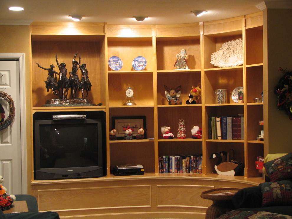 Curved Bookshelf unit Modern Wohnzimmer Chicago von Woodcut