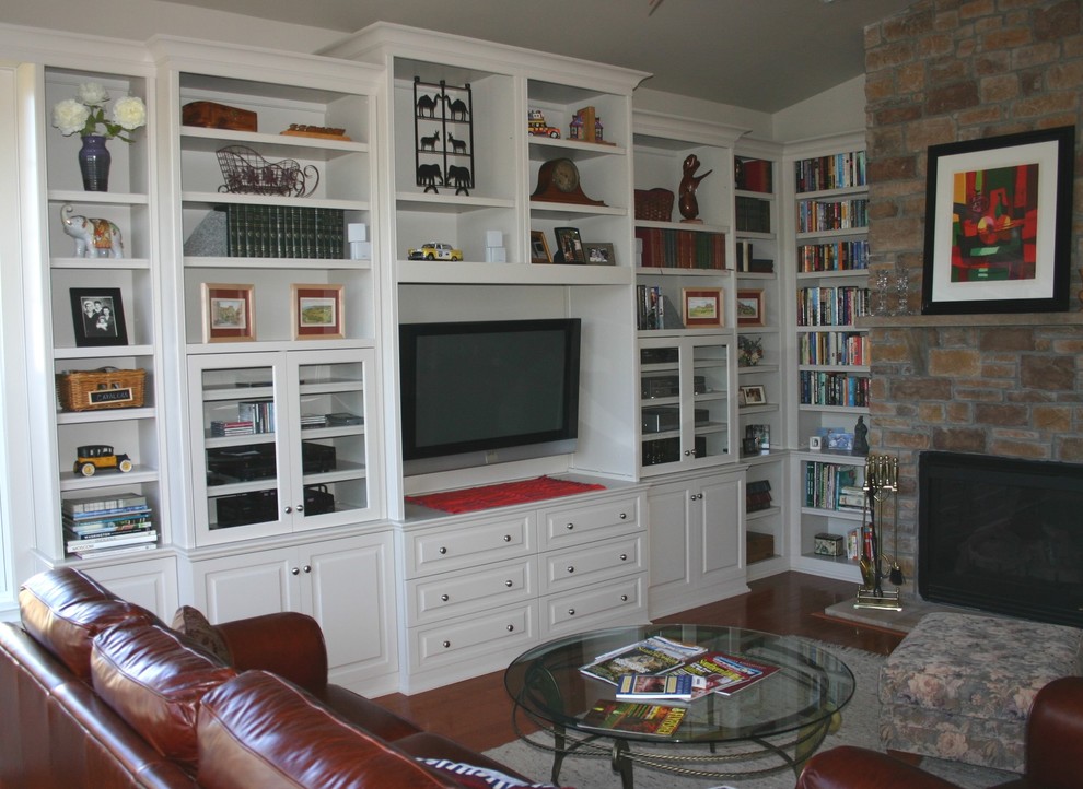 Custom Entertainment Center Media TV Center Traditional