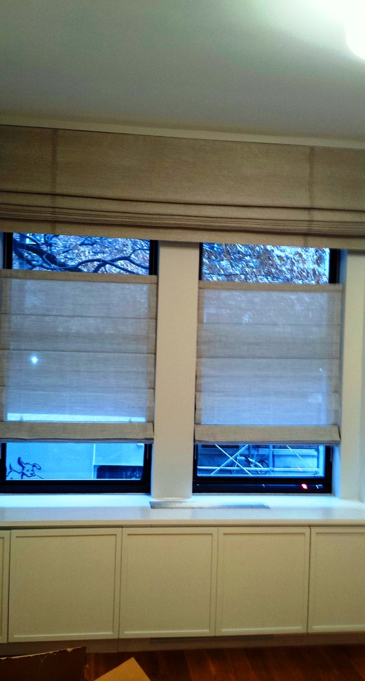 Custom Cascade Roman Shades Top Down Bottom Up, Manhattan