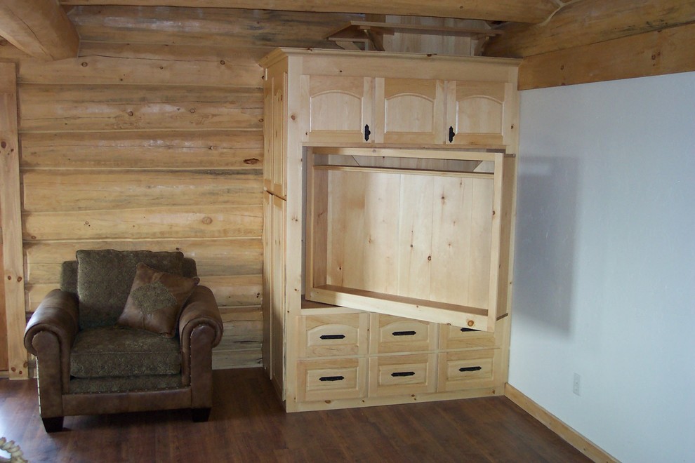 Exemple d'une salle de séjour montagne.