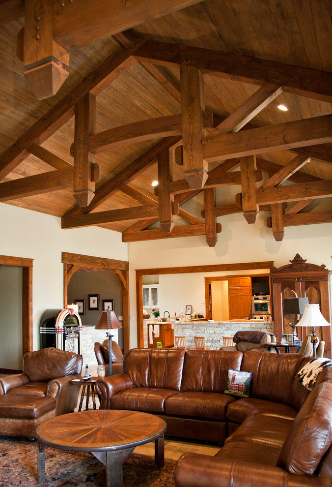 Example of a classic family room design in Austin
