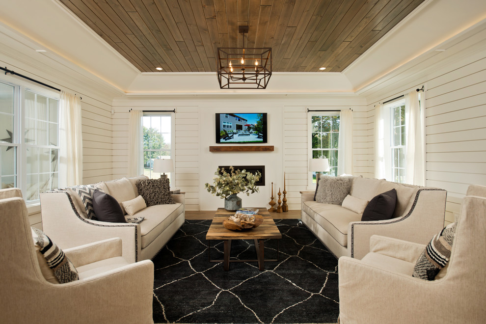 Decorated Model Homes Farmhouse Family Room by Marini Homes, LLC