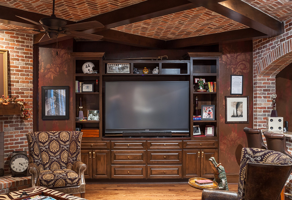 Decorative Moulding & Millwork Family Room Houston by BMC Design