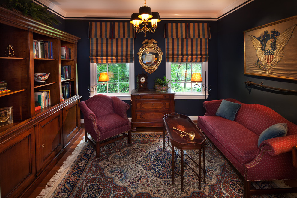 Den with Antiques Traditional Family Room DC Metro by Syntha