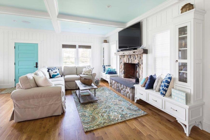 Dennisport Fun and Playful Beach House Beach Style Family Room