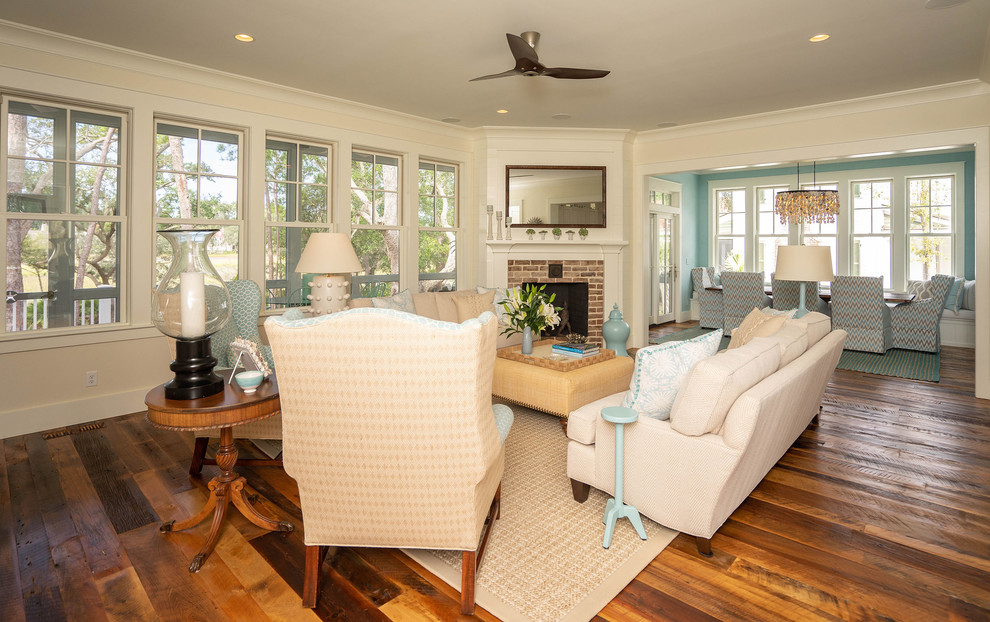 Designer Escape To Beaufort South Carolina Beach Style Family Room