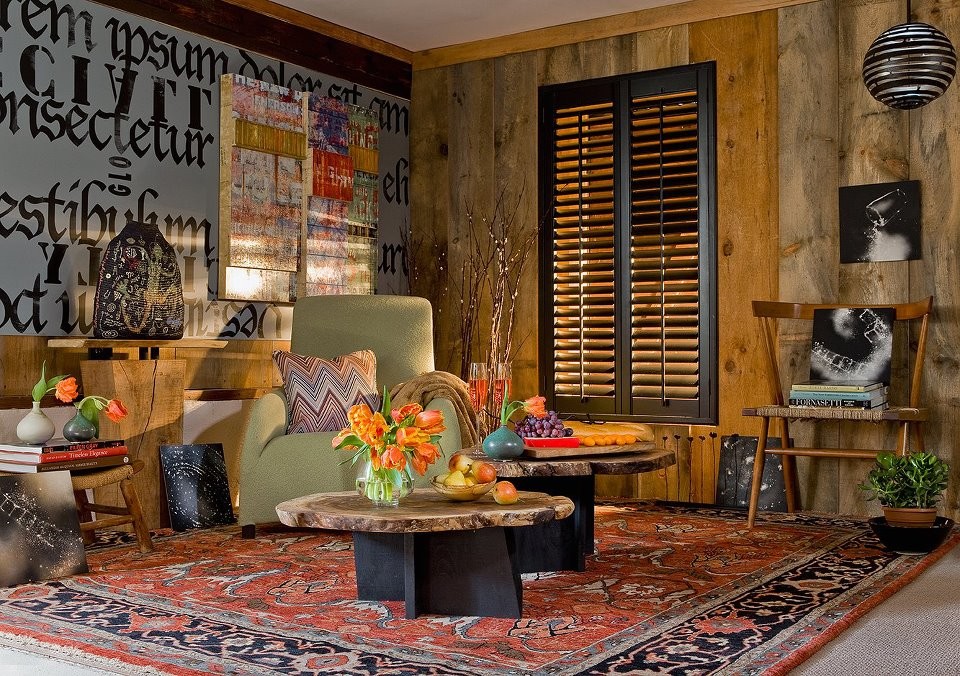 Inspiration for a bohemian games room in Boston.