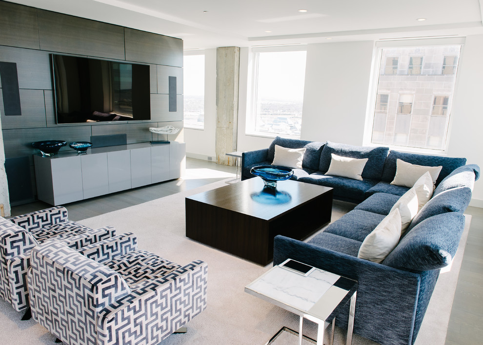Downtown Penthouse - Contemporary - Family Room - Oklahoma City - by ...