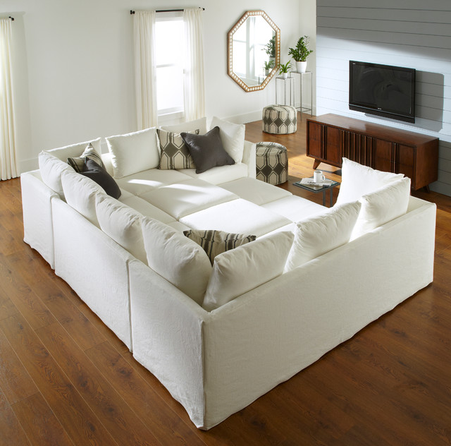 Dr. Pitt Sectional Contemporary Family Room Charlotte by