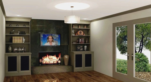 Dunwoody Fireplace Builtins Remodel, Family Room Fireplace Built Ins