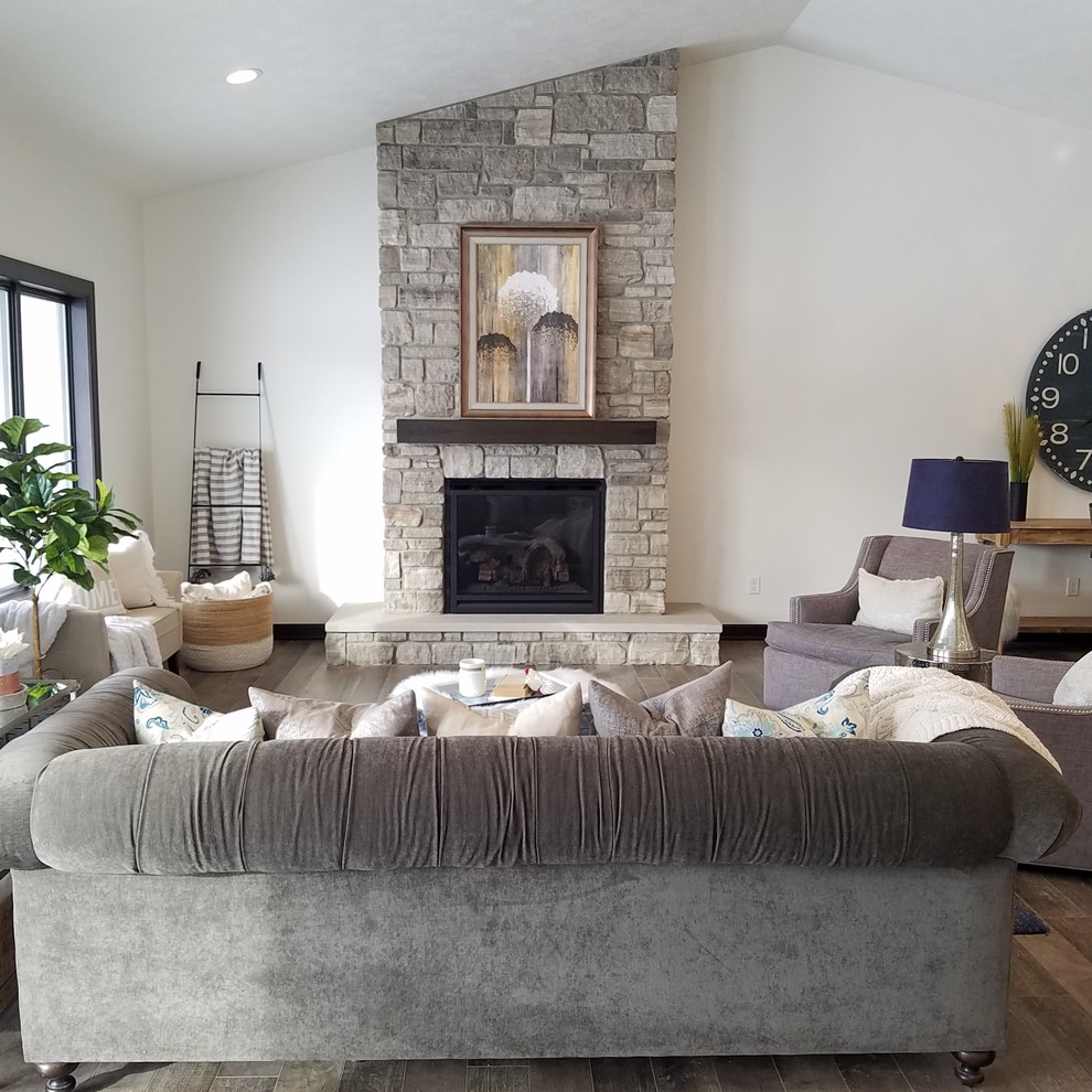 Example of a cottage family room design in Other