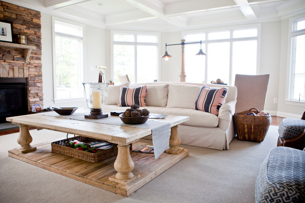 Inspiration for a coastal family room remodel in DC Metro